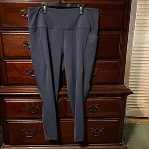 Calia Leggings 1X 7/8 Blue With Pockets NWOT Leggins Washed Once